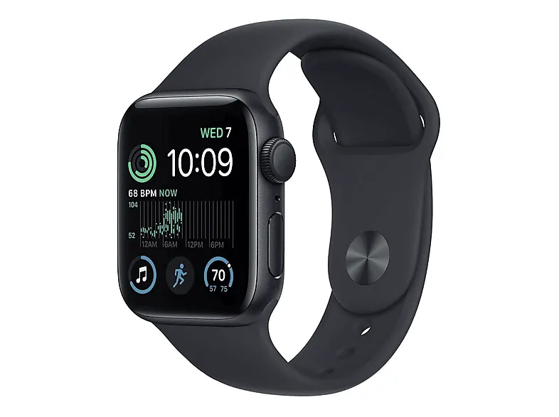 PRODUKT PO EKSPOZYCJI - Smartwach APPLE Watch SE (2. generacji) GPS Koperta 40mm z aluminium w kolorze północy i sportowym paskiem MNJT3WB/A