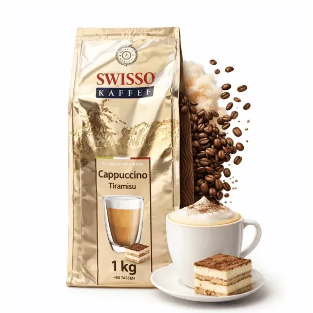 Kawa Cappuccino Tiramisu smak włoskiego deseru Swisso Kaffee 1kg