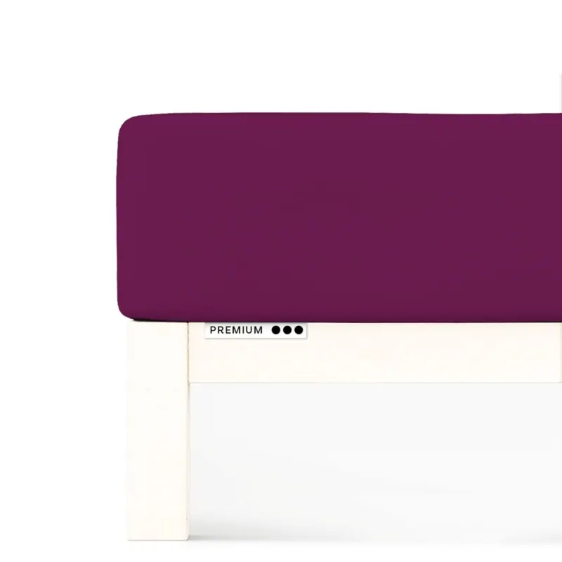Prześcieradło Schlafgut Premium | 140x190-160x220 cm | Purple Deep | -160x220 Purple Deep 542 - L bawełna