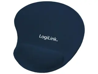 LogiLink Mysz pad, 20.4x23x2 cm, kidney-shaped z silicone gel palm rest, niebieski