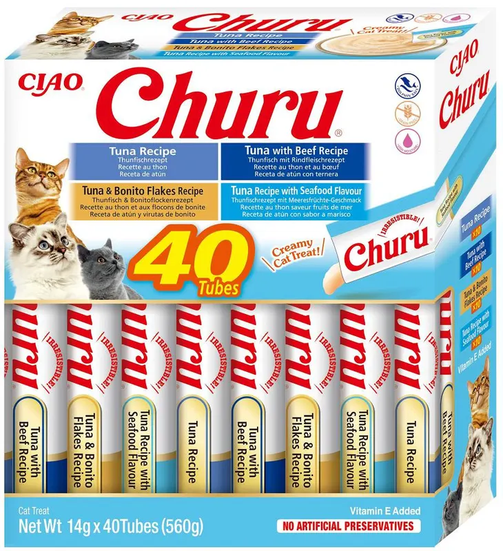 INABA Churu Variety box Tuńczyk - przysmak dla kota - 40x14 g