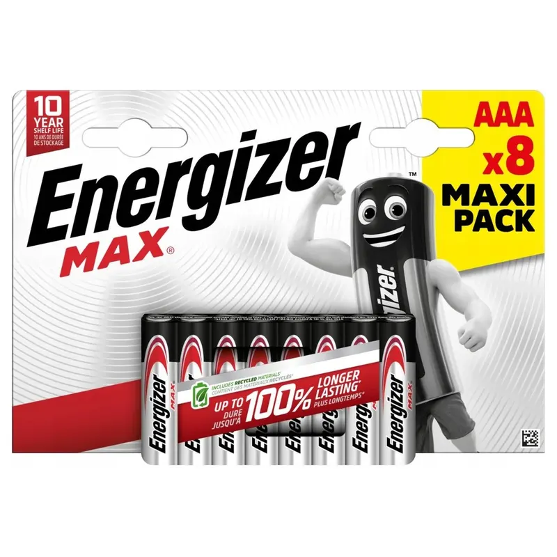 Energizer Baterie alkaliczne LR03/AAA blister 8szt. ENERGIZER MAX