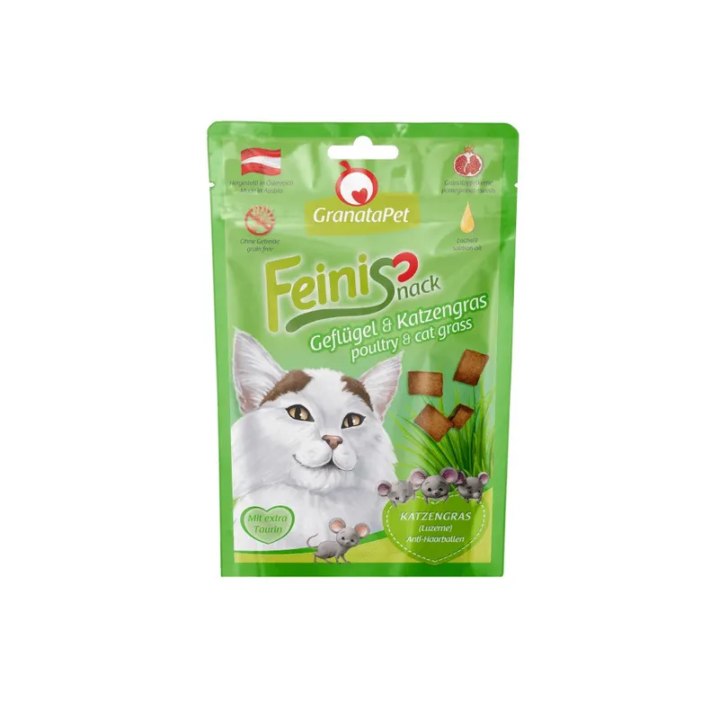 GRANATAPET FeiniSnack Drób i kocia trawa - przysmak dla kota - 50g