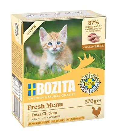 BOZITA Fresh Menu Kitten Chunks in sauce - mokra karma dla kota - 370g