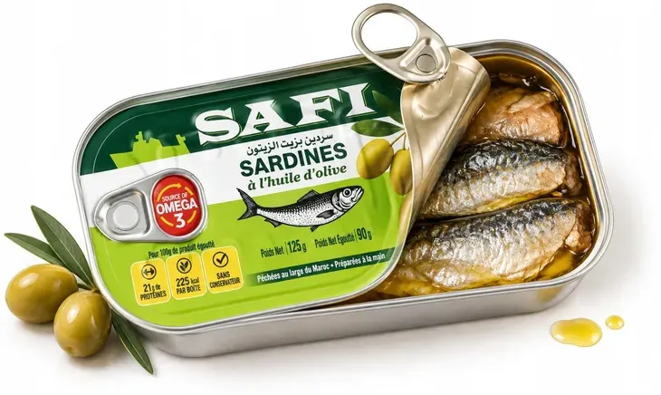 SAFI MK Sardynki Pilchardus Walbaum w Oliwie z Oliwek Marokańskie 125 g