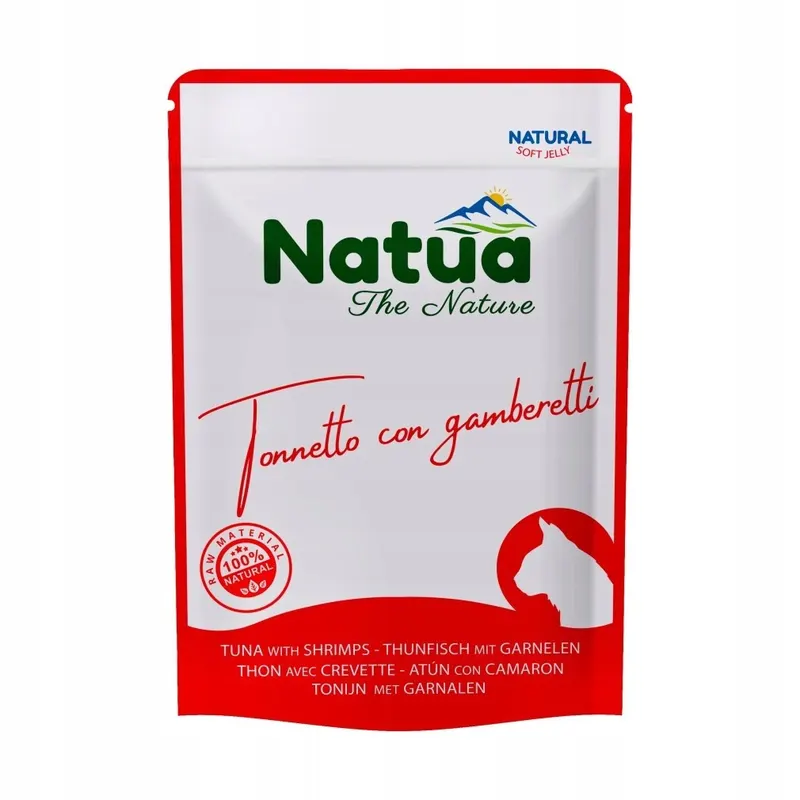 NATUA Tuńczyk z krewetkami - mokra karma dla kota - 70g