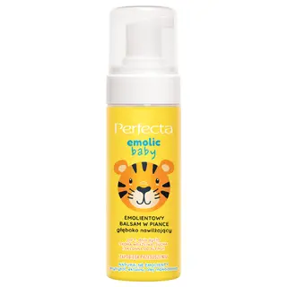 Perfecta Emolic Baby emolientowy balsam w piance do ciała z olejem makadamia, ektoiną, erytrytolem i pantenolem 160 ml