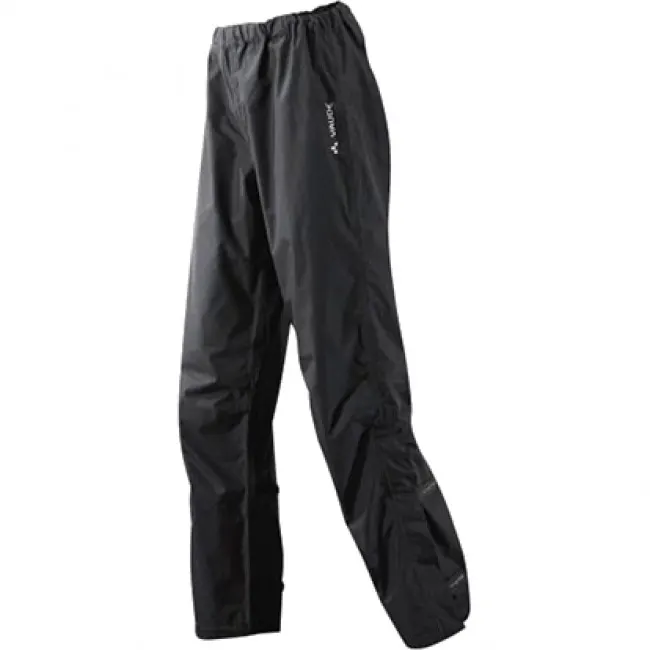 Vaude Women's Fluid Pants, spodnie przeciwdeszczowe, czarny
