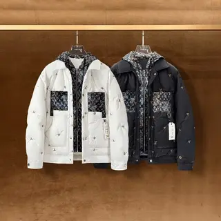 2025 White Duck Down Winter New Fashion Versatile Embroidered Logo Trendy Hooded Jacket