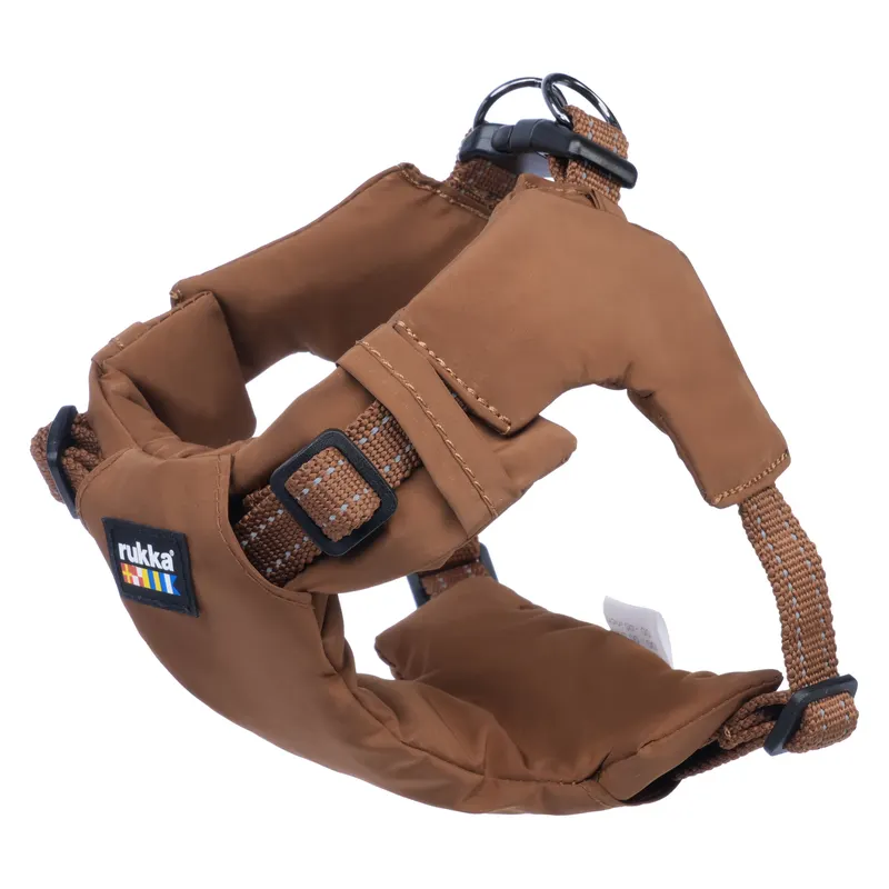 Rukka szelki dla psa Puff Mini - Rozmiar M: 40 - 50 cm obwód klatki piersiowej, koniakowy