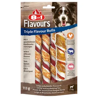 8w1 Triple Flavour Rolls pałeczki do żucia - 3 szt