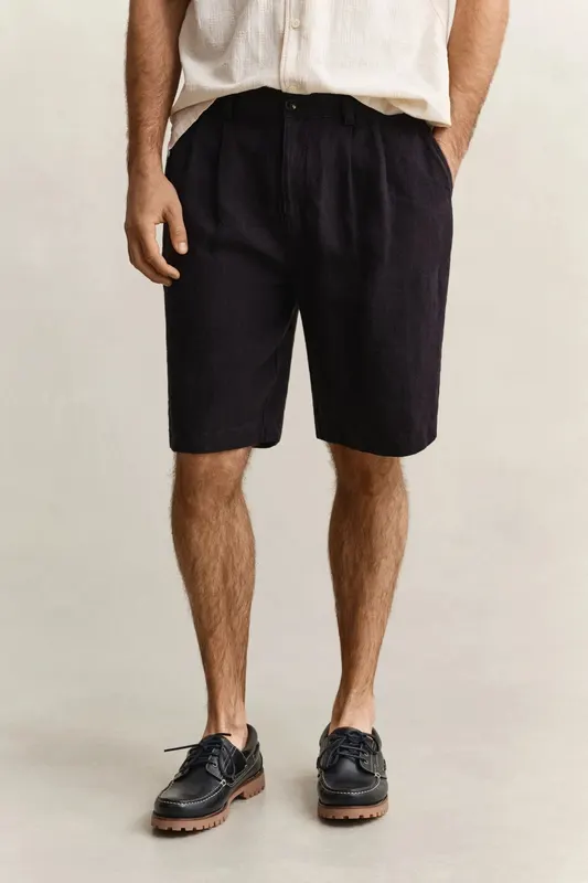 Gant Bawełniane Szorty Męskie Relaxed Fit Czarne