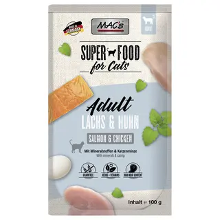 MAC´s Cat Super Food w saszetkach, 12 x 100 g - Łosoś i kurczak