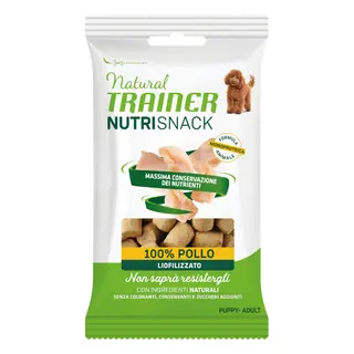 2 + 1 gratis! Natural Trainer Nutri Snack Puppy & Adult, liofilizowane kawałki, 3 x 20 g - Kurczak