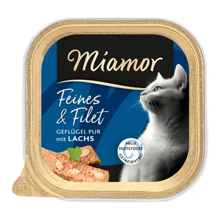 Miamor Feines & Filet, 16 x 100 g - Drób i łosoś