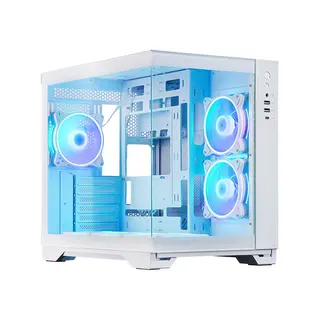 Chieftec Obudowa VISIO GM-30W-T G-OP 6xwentylator ARGB biała