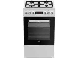 Kuchnia gazowo-elektryczna BEKO b300 FSM52332DWDT Pieczenie 3D Grill Wydajne palniki Żeliwny ruszt 50cm