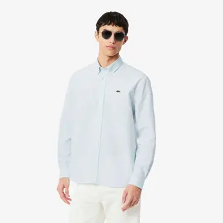 Lacoste Koszula Oxford Regular Fit Męskie Niebieski