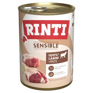 RINTI Sensible, 1  x 400 g - Jagnięcina z ryżem
