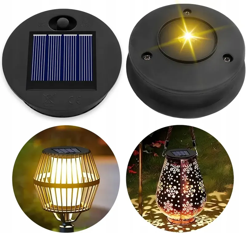WYMIENNA GÓRNA CZĘŚĆ LAMPY SOLARNEJ 7 CM LED CIEPŁE ŚWIATŁO IP44