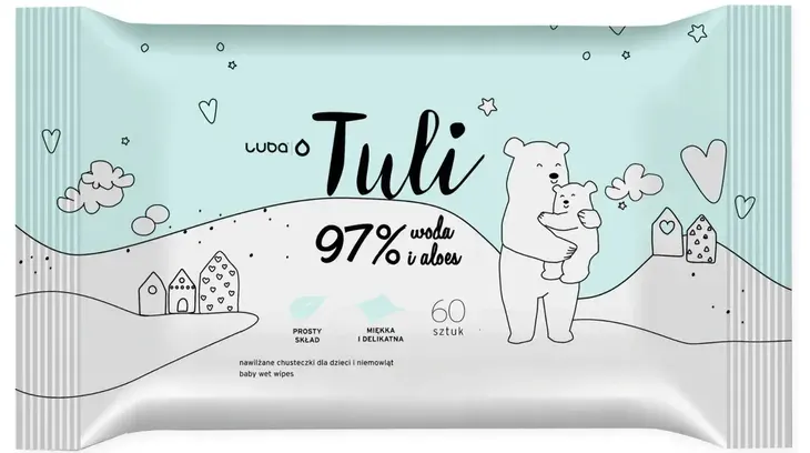 Chusteczki nawilżane Luba Tuli dla Dzieci z Aloesem 60 sztuk