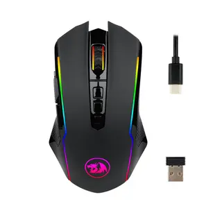 Mysz gamingowa Redragon M910-KS RANGER LITE RGB 2.4G bezprzewodowa/przewodowa z podwójnym trybem, 8000 DPI i przyciskami szybkiego ognia – czarna