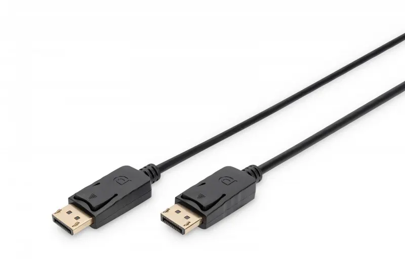 Digitus Kabel połączeniowy DisplayPort z zatrzaskami 1080p 60Hz FHD Typ DP/DP M/M czarny 3m