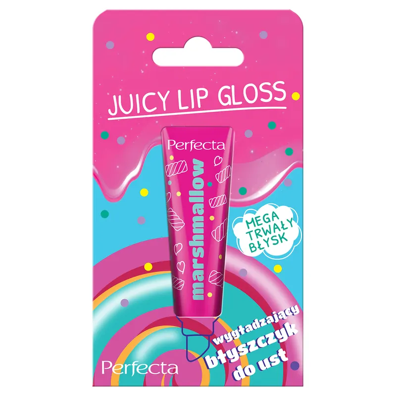 Perfecta Lip Gloss Marshmallow nawilżający błyszczyk do ust z olejem migdałowym, skwalanem i olejem rycynowym 10 g