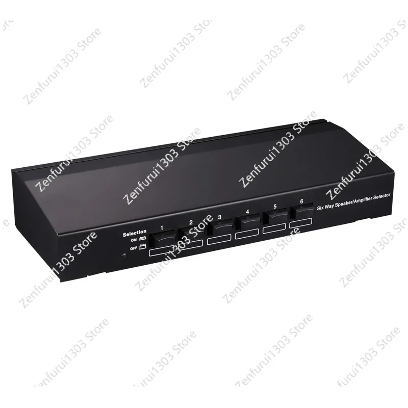 Six way Stereo Speaker Selector Switch Amplifier Selector Bidirectional Selective Switcher