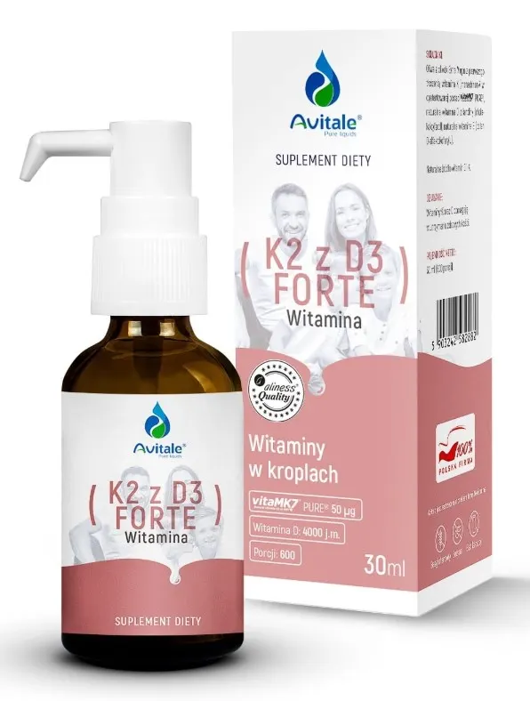 Avitale Witamina K2 z D3 Forte Suplement Diety w Kroplach 30ml
