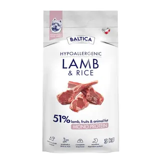 BALTICA Nutraceutic Lamb & Rice Hypoallergenic XS/S Mono - sucha karma dla psa - 3kg