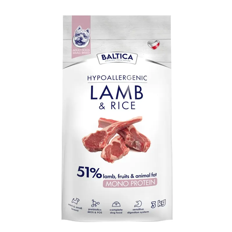 BALTICA Nutraceutic Lamb & Rice Hypoallergenic XS/S Mono - sucha karma dla psa - 3kg
