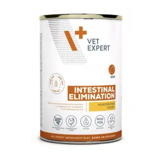 VETEXPERT Veterinary Diet Intestinal Elimination Fat Dog Mono – mokra karma dla psa – 400g