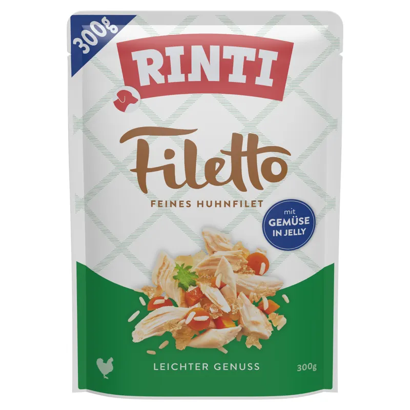 Korzystny pakiet Rinti Filetto w galarecie, 24 x 300 g - Kurczak i warzywa
