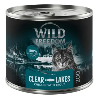 Wild Freedom Adult, 6 x 200 g - bezzbożowa receptura - Clear Lakes - Pstrąg i kurczak