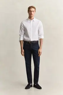 Gant Jeansy Męskie Slim Fit Granatowe