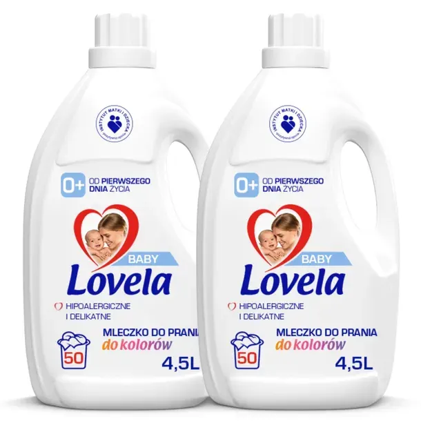Lovela BABY Hipoalergiczne Mleczko Płyn Do Prania Koloru 9L 100 Prań