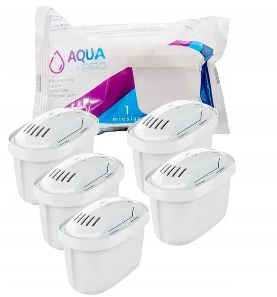5szt. Wkład filtrujący do dzbanka AQUA+PRO Filtr do wody Dafi Brita Maxtra