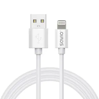 Savio Kabel USB-A do Lightning CL-192 1m biały