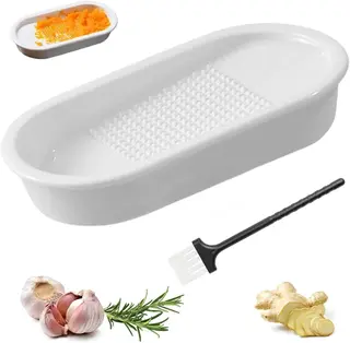 TARKA CERAMICZNA DO IMBIRU CZOSNKU MARCHEWKI + SZCZOTKA