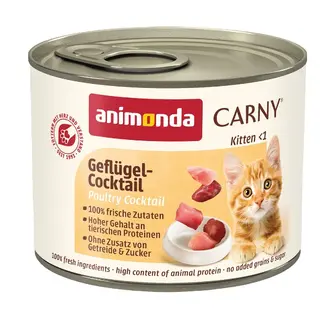 ANIMONDA Carny Kitten Koktajl drobiowy - mokra karma dla kota - 200g