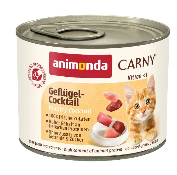 ANIMONDA Carny Kitten Koktajl drobiowy - mokra karma dla kota - 200g