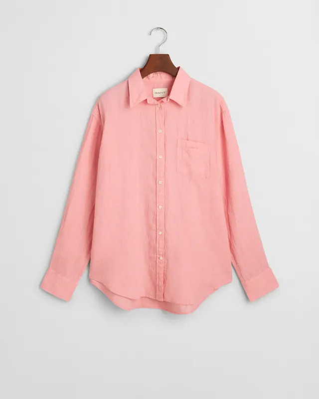 Gant Koszula Damska Długi Rękaw Relaxed Fit Różowa