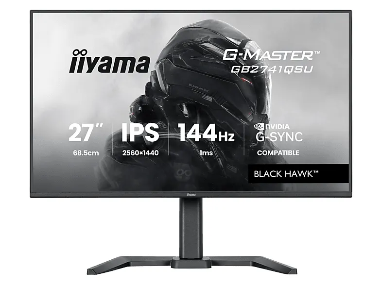 Monitor IIYAMA G-Master GB2741QSU-B1 Black Hawk 27 WQHD IPS 1ms 144Hz Flicker free G-Sync Czarny