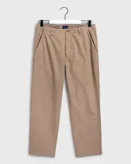 Gant Bawełniane Spodnie Męskie Slim Fit Beżowe