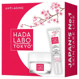 Zestaw Hada Labo Tokyo Red Hydro-krem do twarzy z Super Hyaluronic Acid™ 50 ml i Krem pod oczy 15 ml