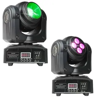 MINI GŁOWICA RUCHOMA LED DWUSTRONNA ŚWIATŁO SCENICZNE IMPREZOWE TEATRALNE