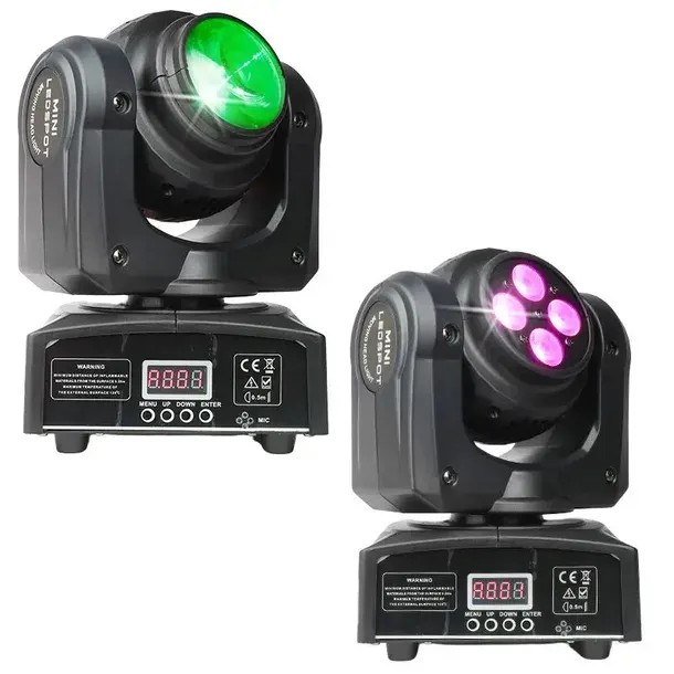 MINI GŁOWICA RUCHOMA LED DWUSTRONNA ŚWIATŁO SCENICZNE IMPREZOWE TEATRALNE