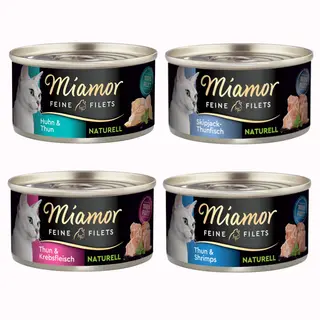 Pakiet próbny Miamor Feine Filets Naturelle, 12 x 80 g - Pakiet mieszany I