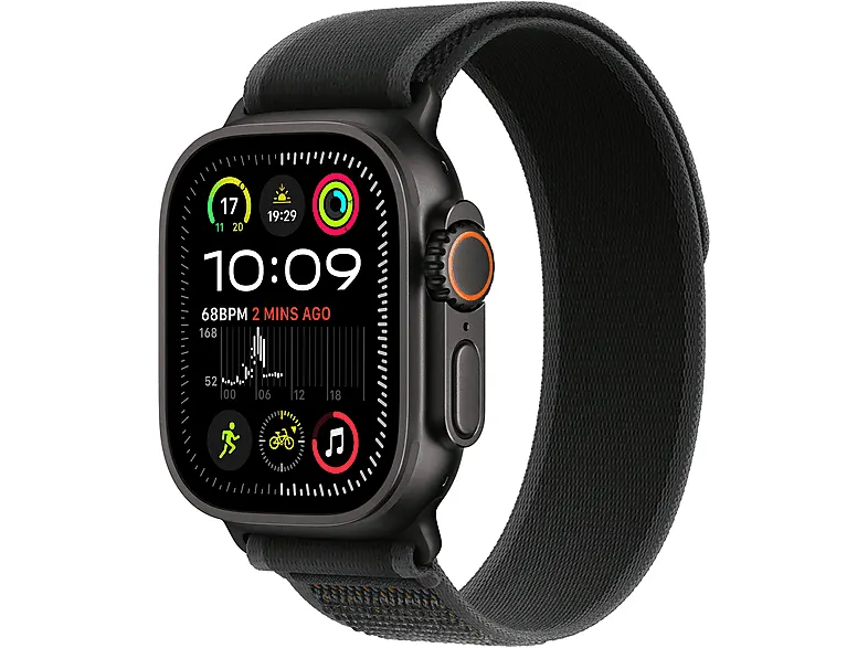 PRODUKT PO EKSPOZYCJI - Smartwatch APPLE Watch Ultra 2 GPS + Cellular Koperta 49mm z tytanu w kolorze czarnym opaską Trail M/L MX4V3WB/A